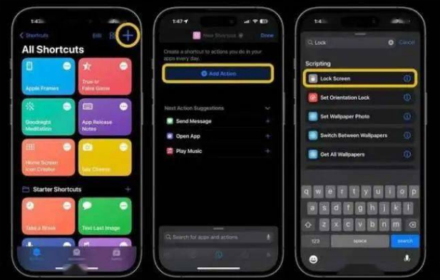西林苹果14锁屏维修店分享iPhone14升级iOS16.4后如何创建锁屏快捷方式 