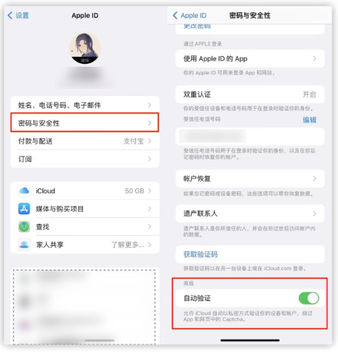 西林苹果手机维修分享iOS 16 自动验证功能开启方法 